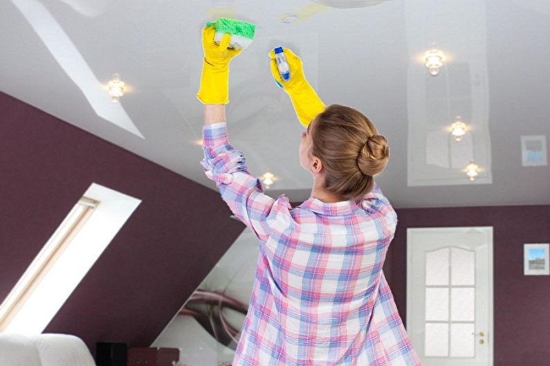 How to wash stretch ceilings without traces in 5&nbsp;steps!